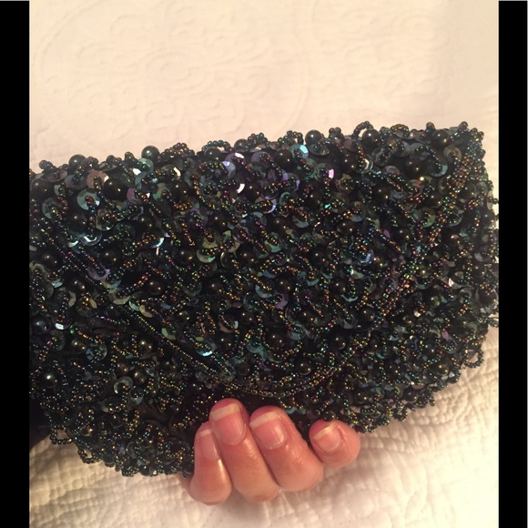 Fancy vintage beaded clutch - Picture 3 of 5